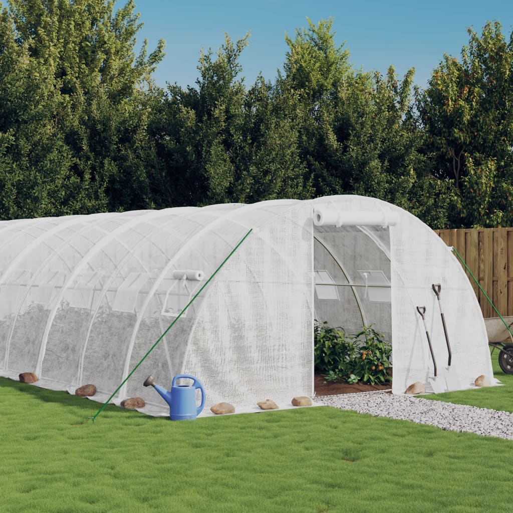 Gewächshaus mit Stahlrahmen Grün 16 m² 4x4x2 m
