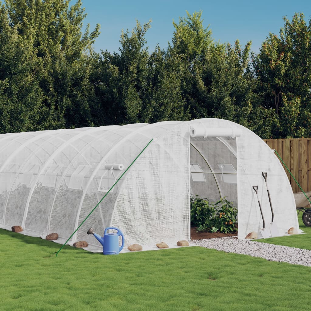 Gewächshaus mit Stahlrahmen Grün 16 m² 4x4x2 m