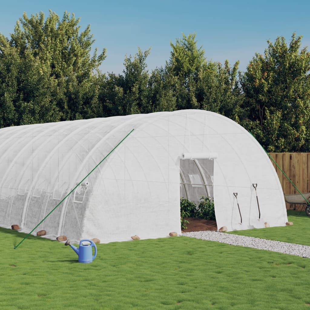 Gewächshaus mit Stahlrahmen Grün 24 m² 6x4x2,85 m