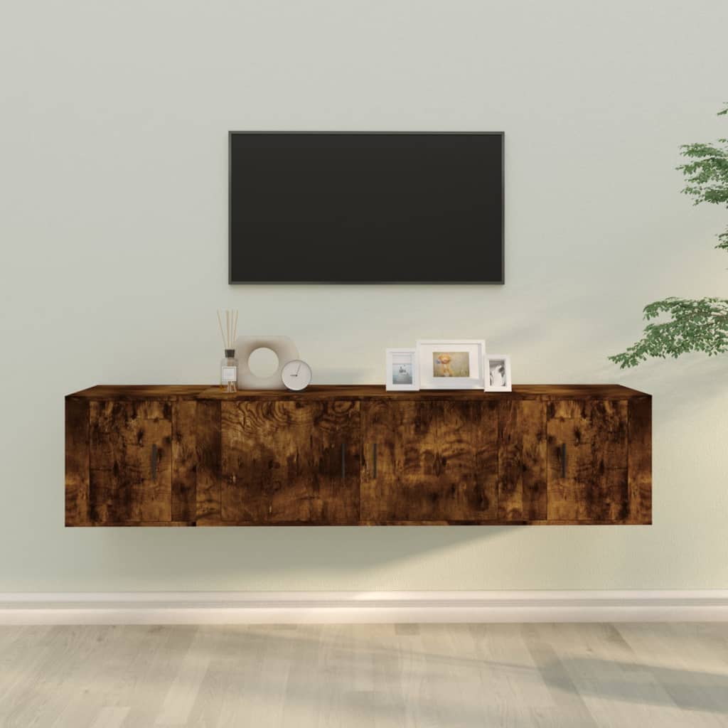 3-tlg. TV-Schrank-Set Weiß Holzwerkstoff
