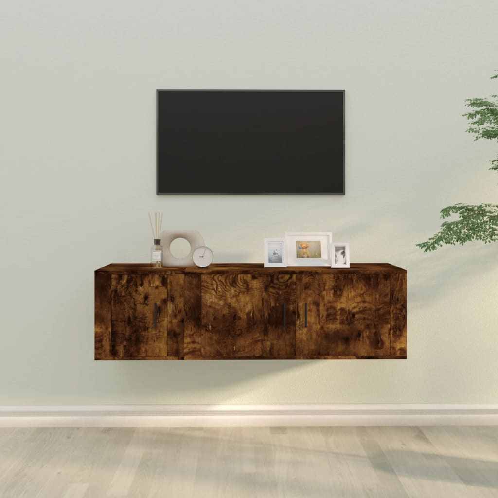 2-tlg. TV-Schrank-Set Weiß Holzwerkstoff
