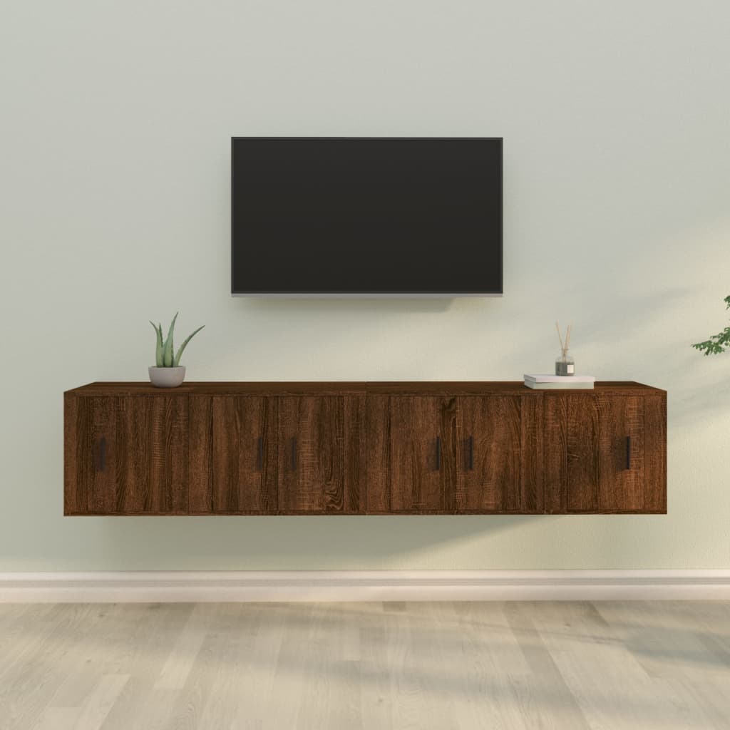 4-tlg. TV-Schrank-Set Weiß Holzwerkstoff
