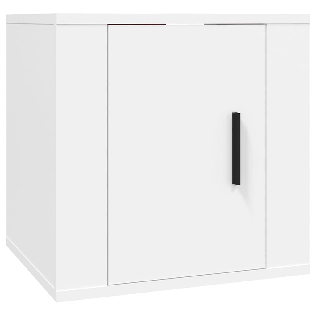 vidaXL 8-tlg. TV-Schrank-Set Weiß Holzwerkstoff