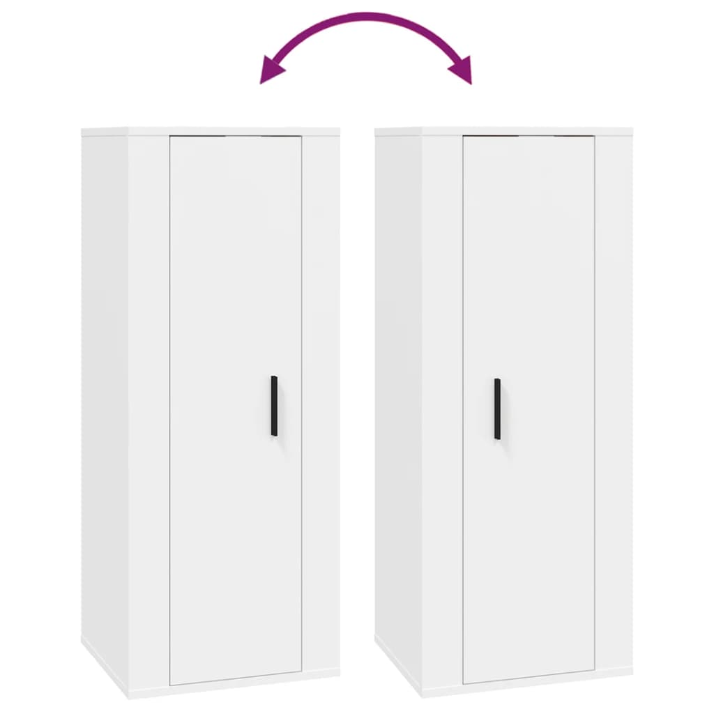 vidaXL 5-tlg. TV-Schrank-Set Weiß Holzwerkstoff