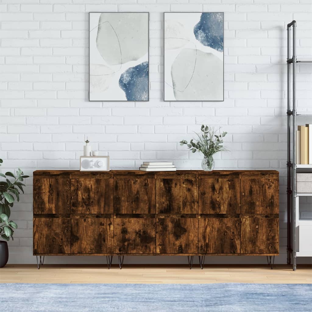vidaXL Sideboards 2 Stk. Sonoma-Eiche Holzwerkstoff
