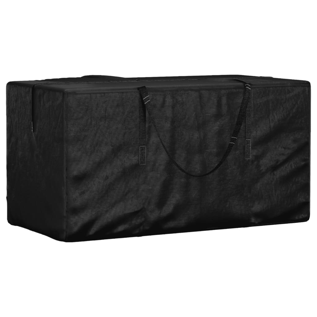 vidaXL Aufbewahrungstasche für Gartenkissen 2 Stk. Schwarz 135x40x55cm