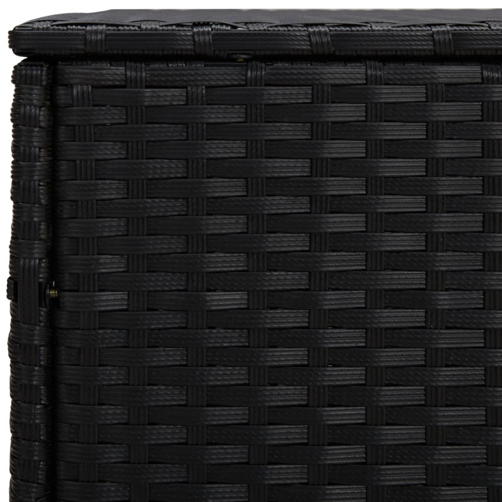 vidaXL Beistelltische 3 Stk. Schwarz Poly Rattan