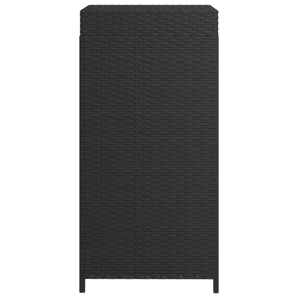 vidaXL Müllbehälter Schwarz 40x40x80 cm Poly Rattan