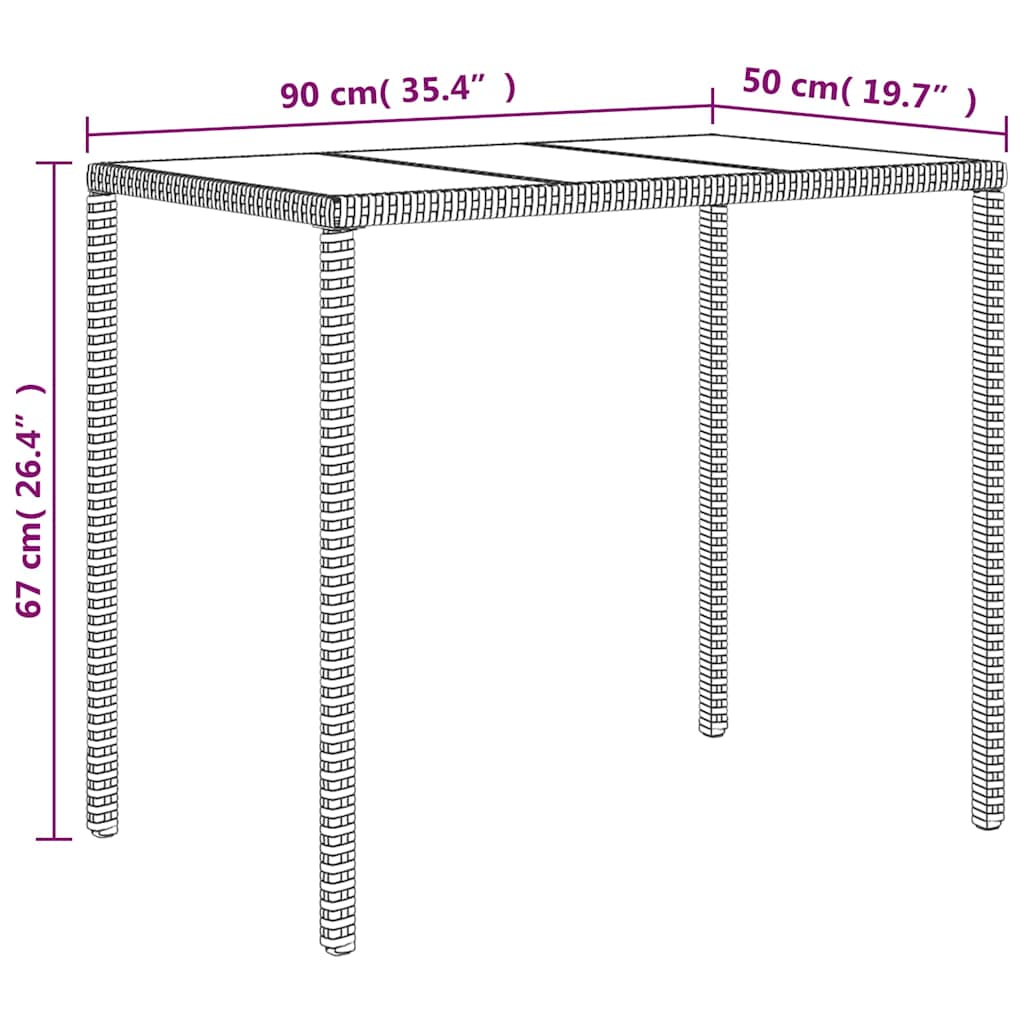 4-tlg. Garten-Lounge-Set mit Kissen Braun Poly Rattan