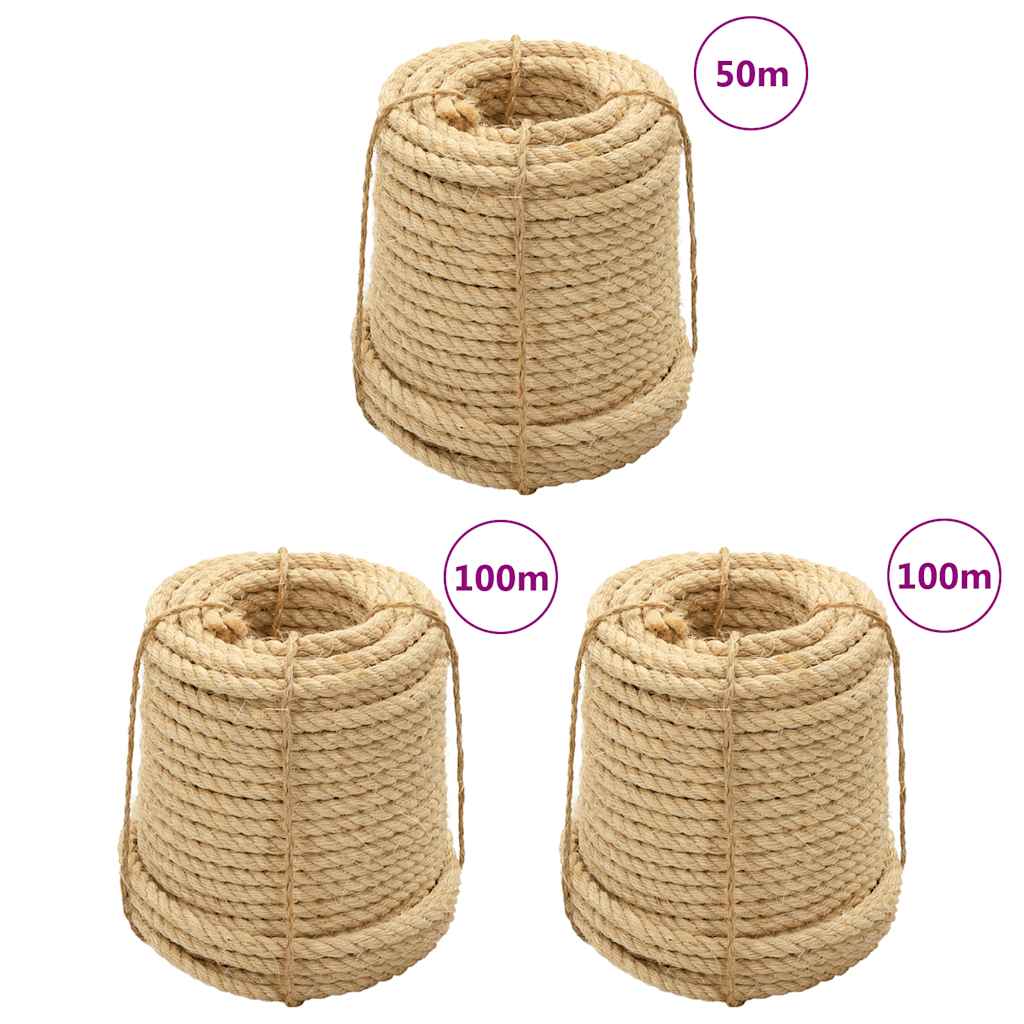 vidaXL Seil 100% Sisal 6 mm 100 m
