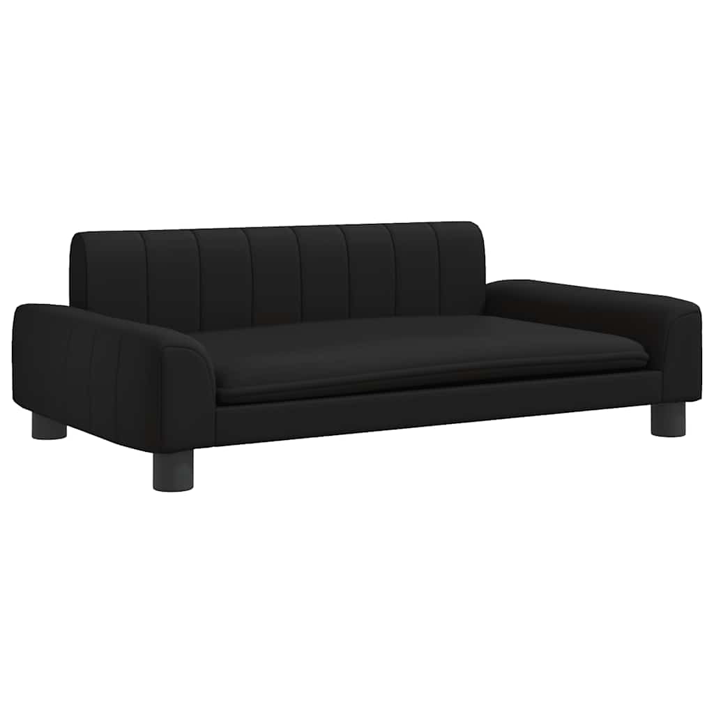 vidaXL Kindersofa Schwarz 90x53x30 cm Kunstleder