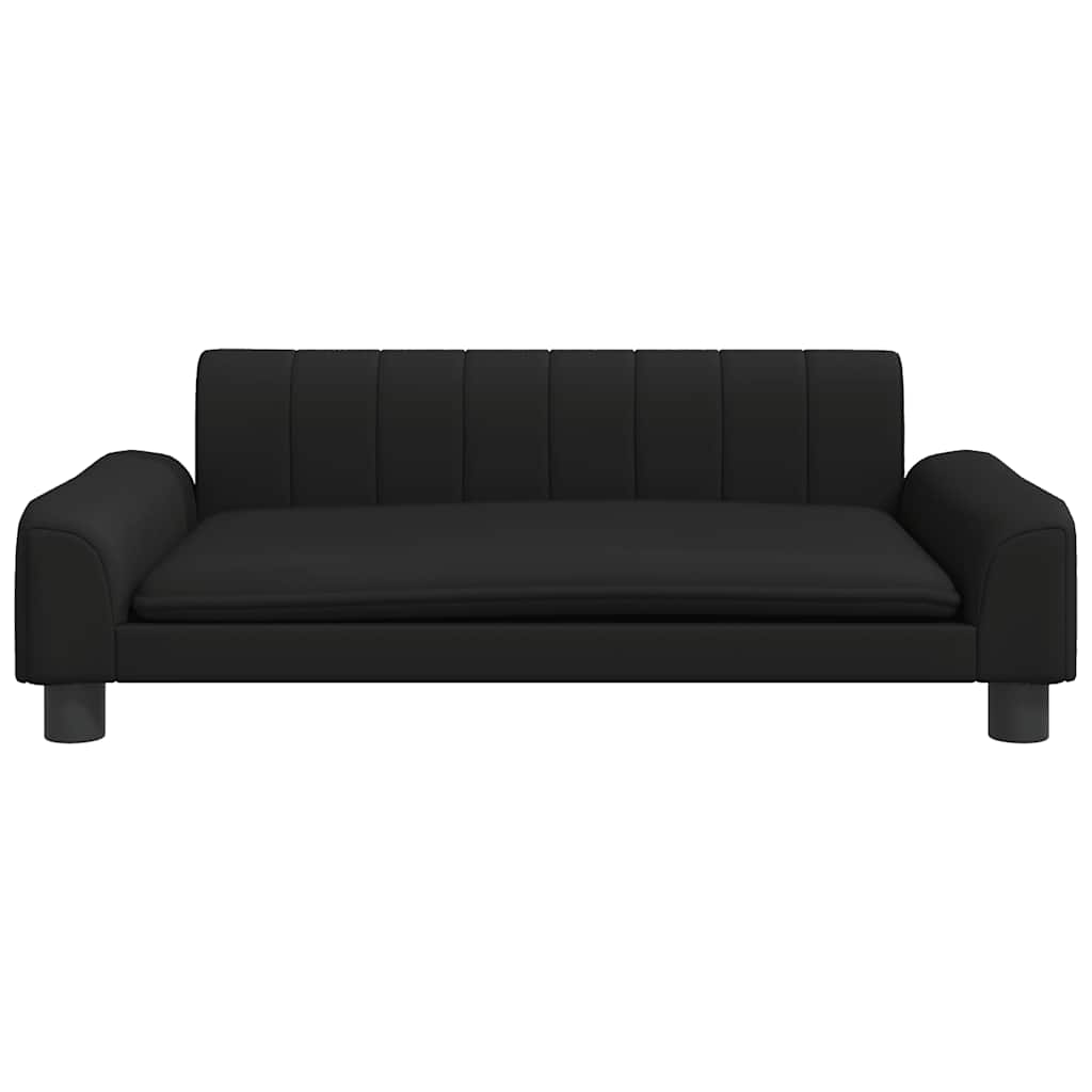 vidaXL Kindersofa Schwarz 90x53x30 cm Kunstleder