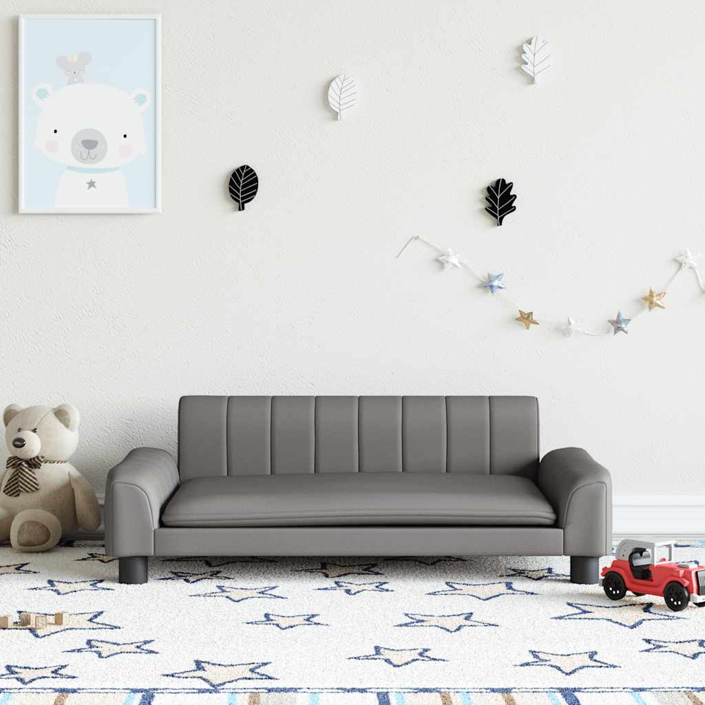 vidaXL Kindersofa Schwarz 90x53x30 cm Kunstleder