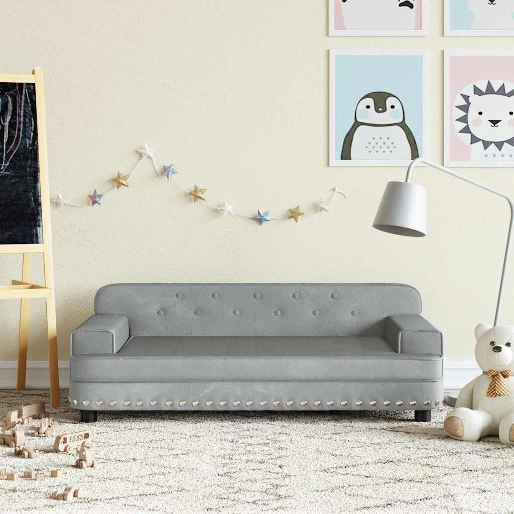vidaXL Kindersofa Creme 90x53x30 cm Stoff