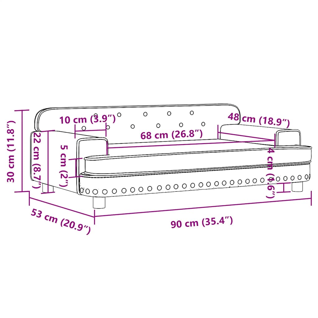 vidaXL Kindersofa Schwarz 90x53x30 cm Kunstleder
