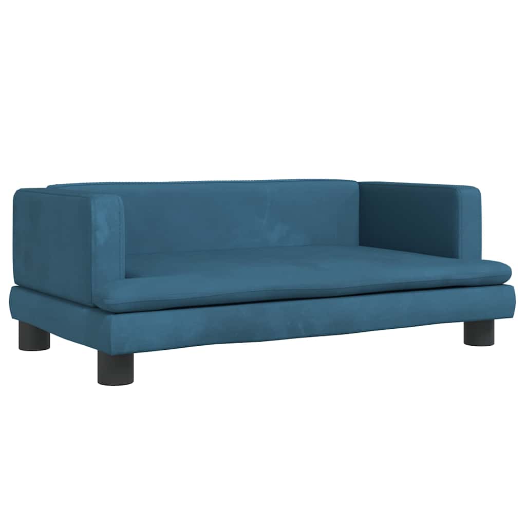 vidaXL Kindersofa Blau 80x45x30 cm Samt