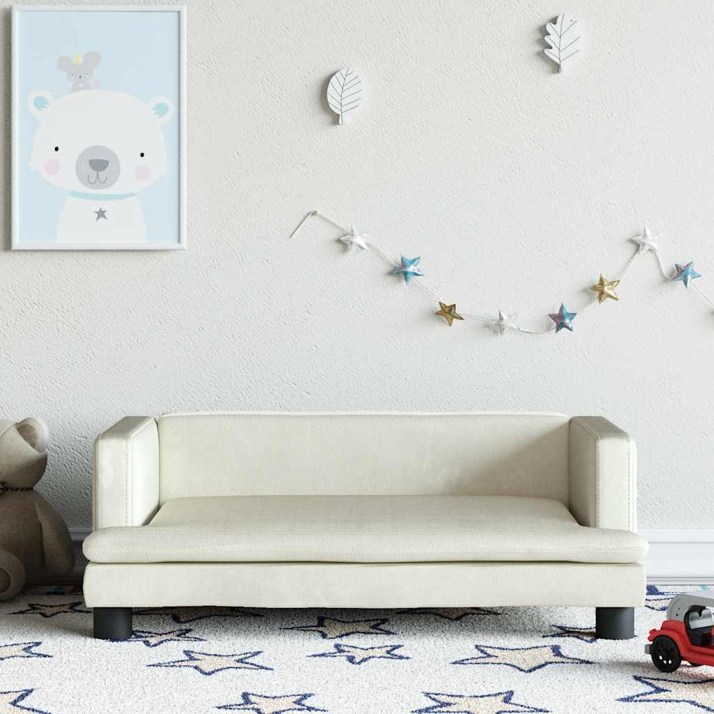 Kindersofa Blau 80x45x30 cm Samt