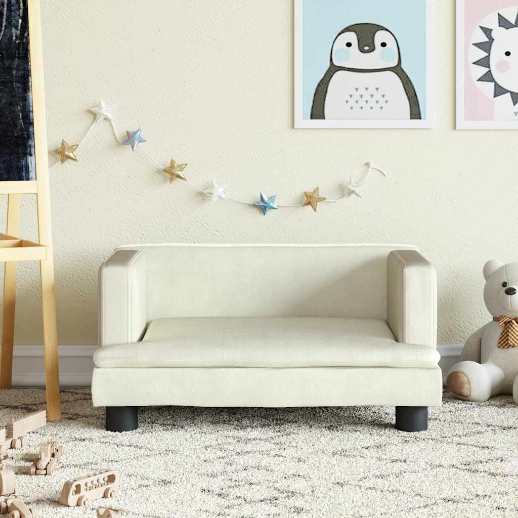 Kindersofa Blau 80x45x30 cm Samt