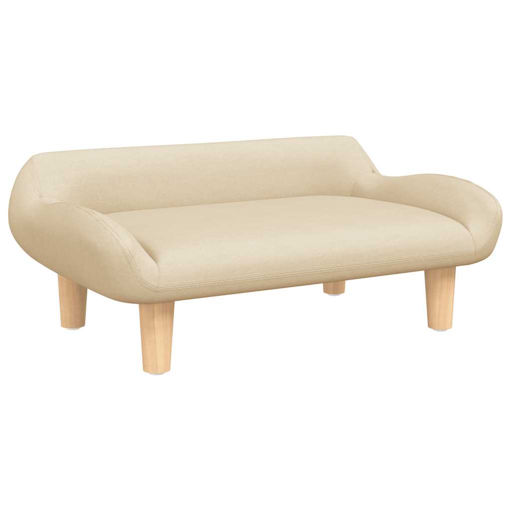 vidaXL Kindersofa Creme 70x40x24 cm Stoff