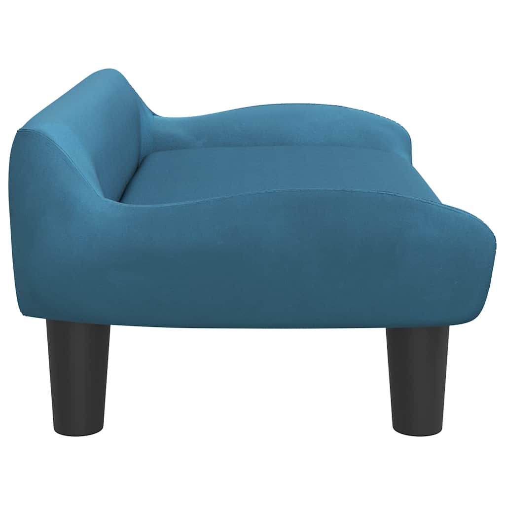 vidaXL Kindersofa Blau 70x40x24 cm Samt