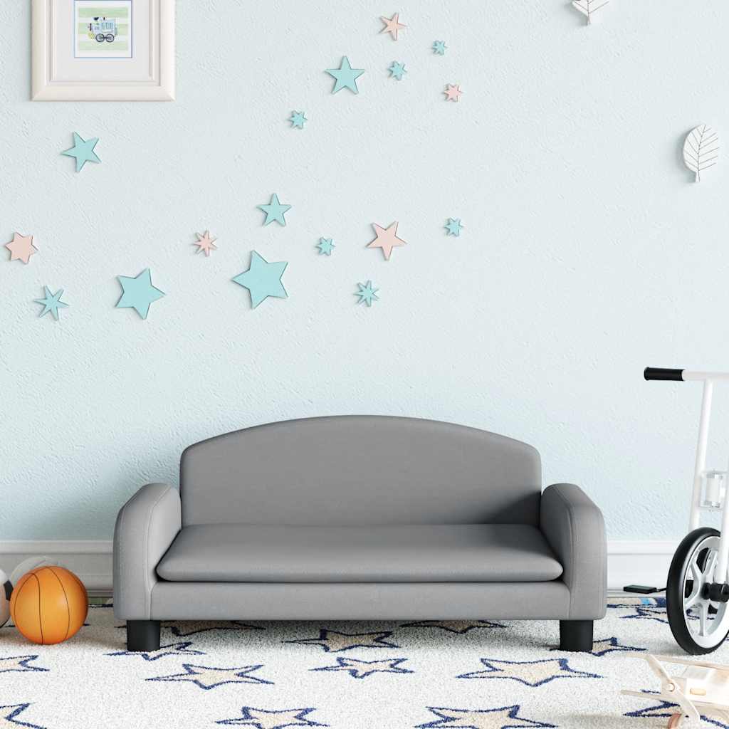 Kindersofa Creme 70x45x30 cm Stoff