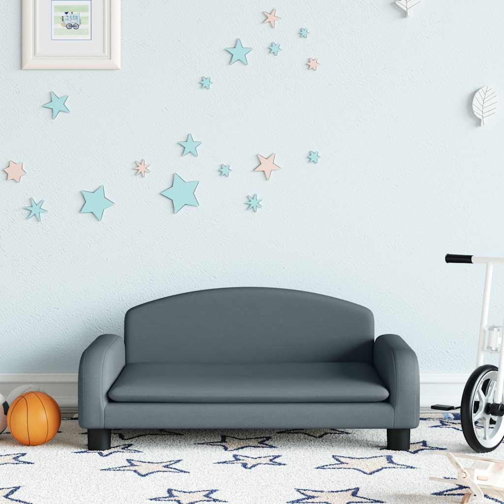 Kindersofa Creme 70x45x30 cm Stoff