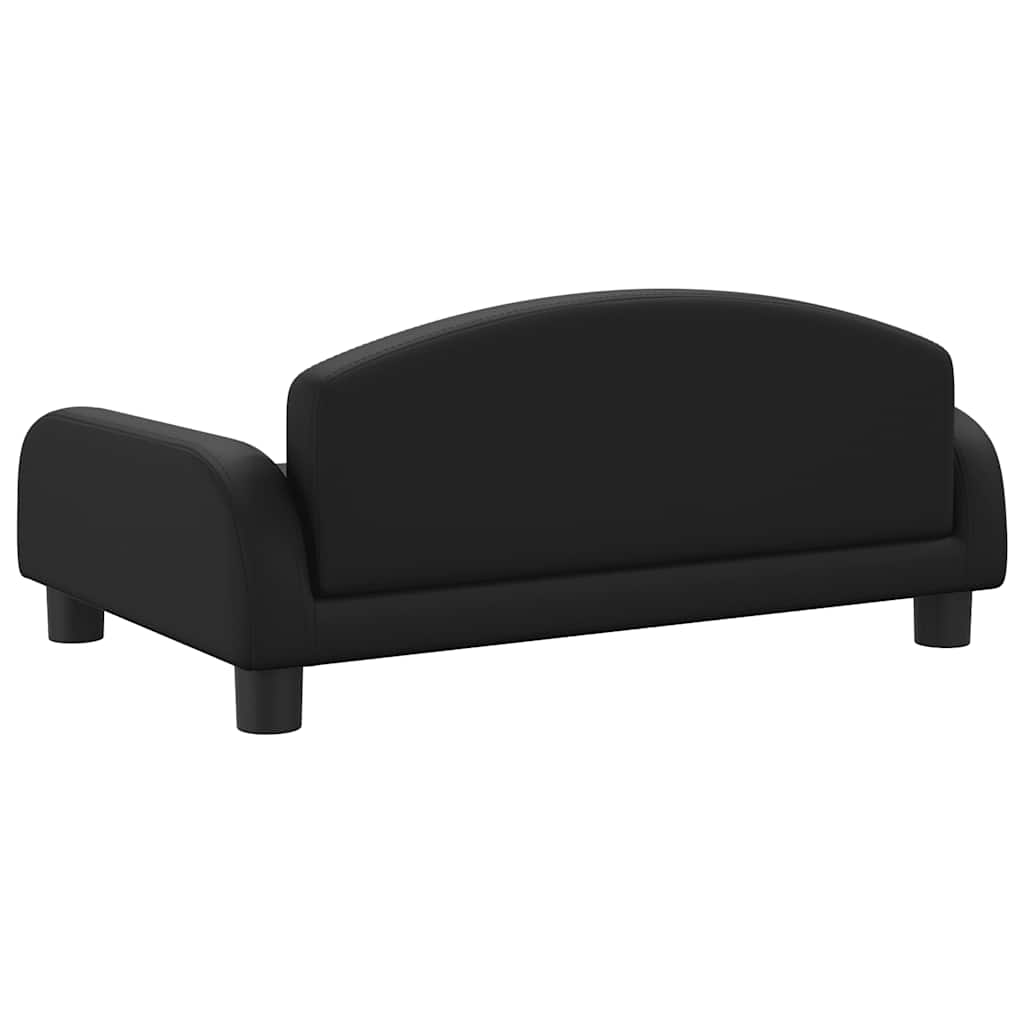 vidaXL Kindersofa Schwarz 70x45x30 cm Kunstleder