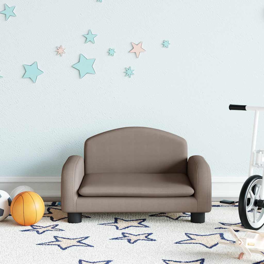 Kindersofa Creme 70x45x30 cm Stoff