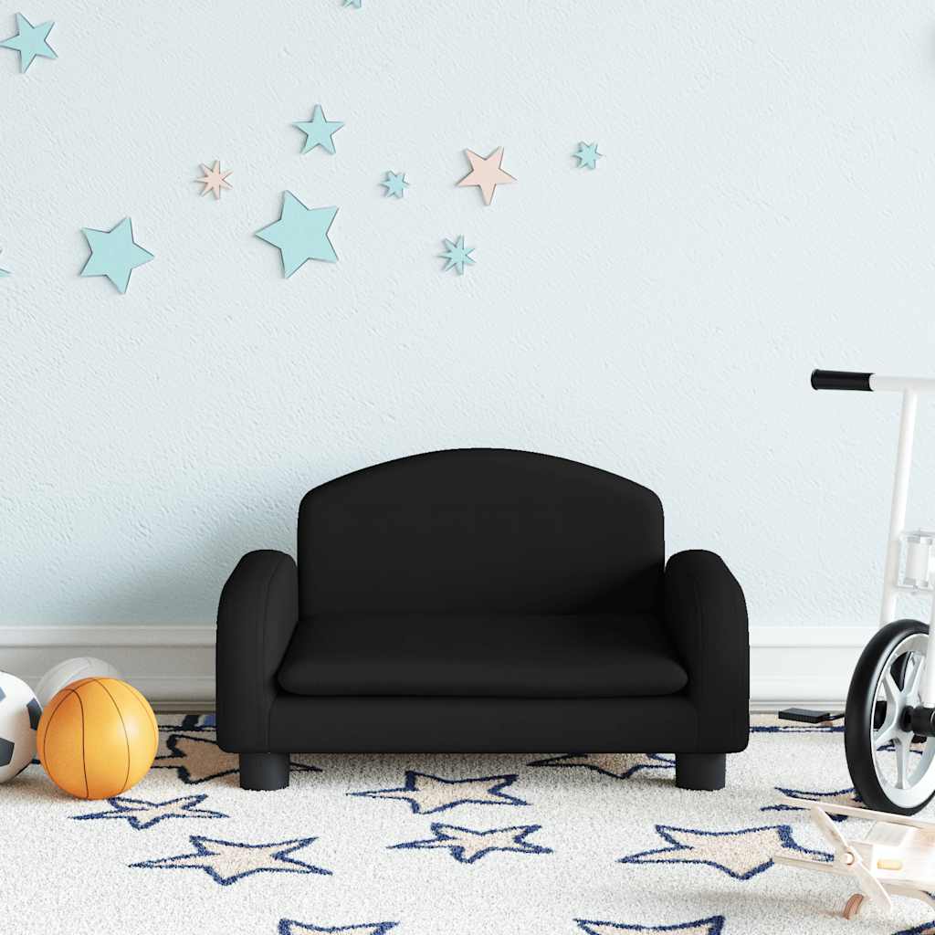 Kindersofa Creme 70x45x30 cm Stoff