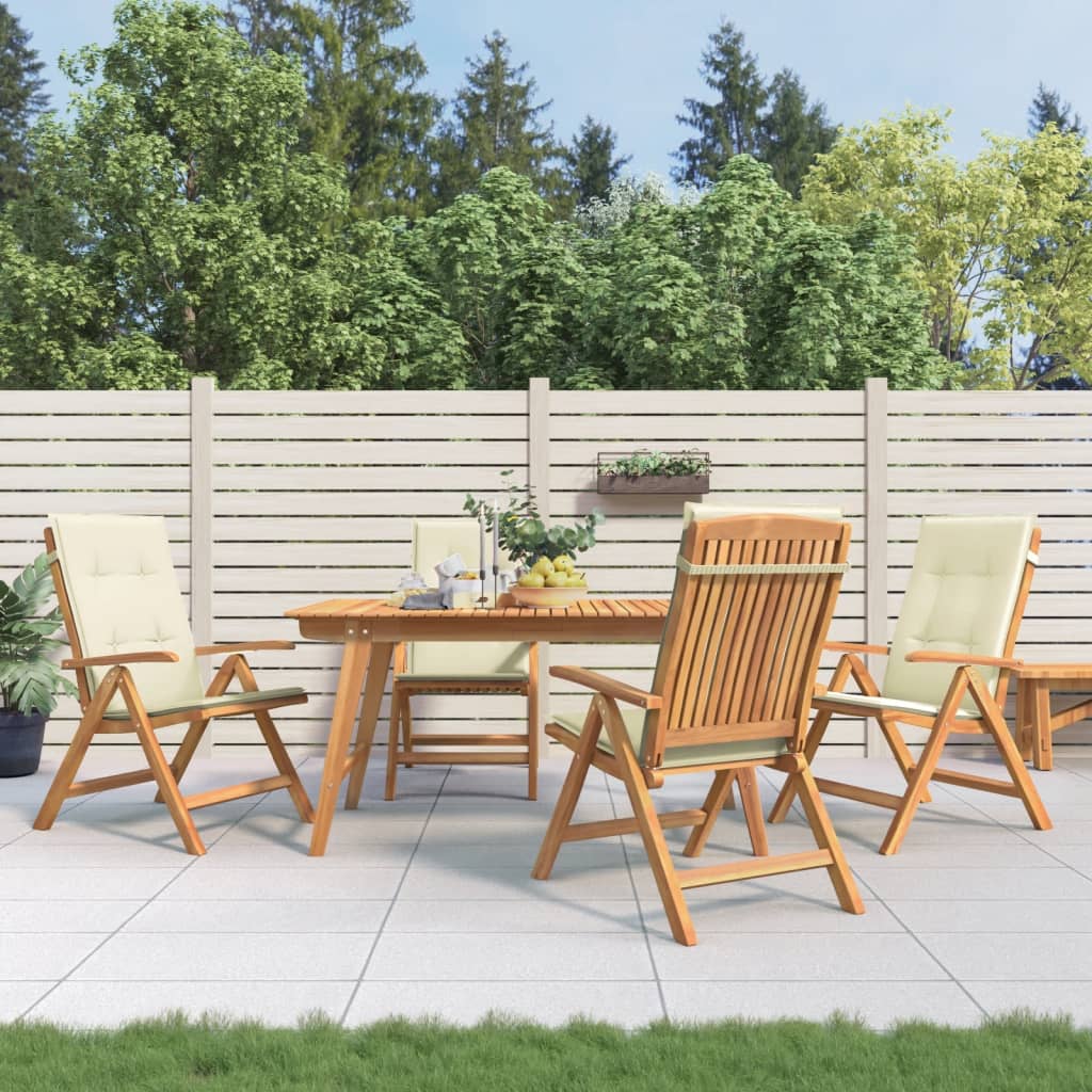 Gartenstühle mit Kissen 2 Stk. Massivholz Teak