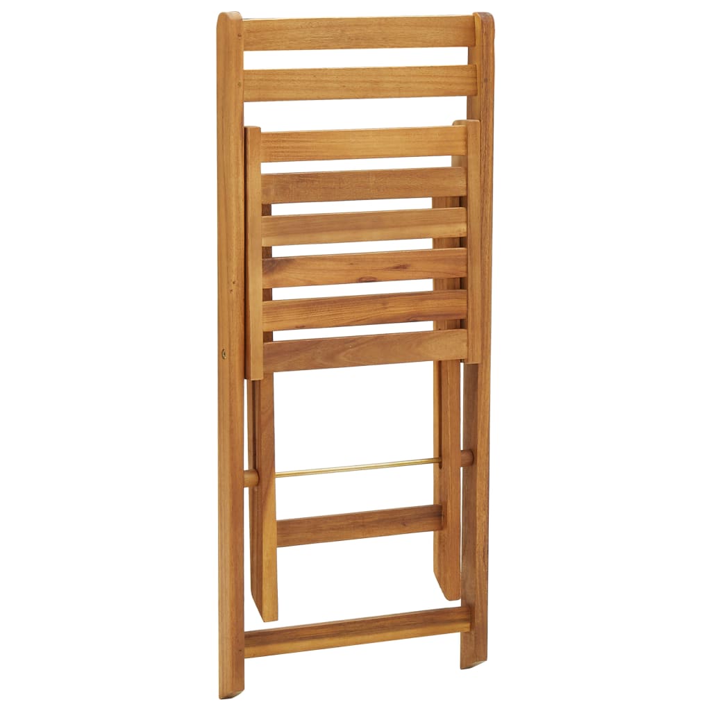 3-tlg. Bistro-Set Klappbar Massivholz Akazie