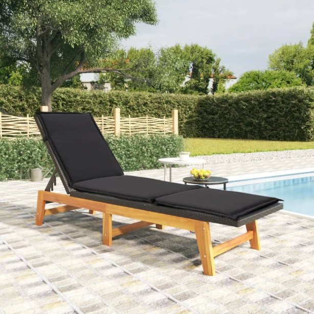 vidaXL 3-tlg. Garten-Lounge-Set Poly Rattan & Massivholz Akazie