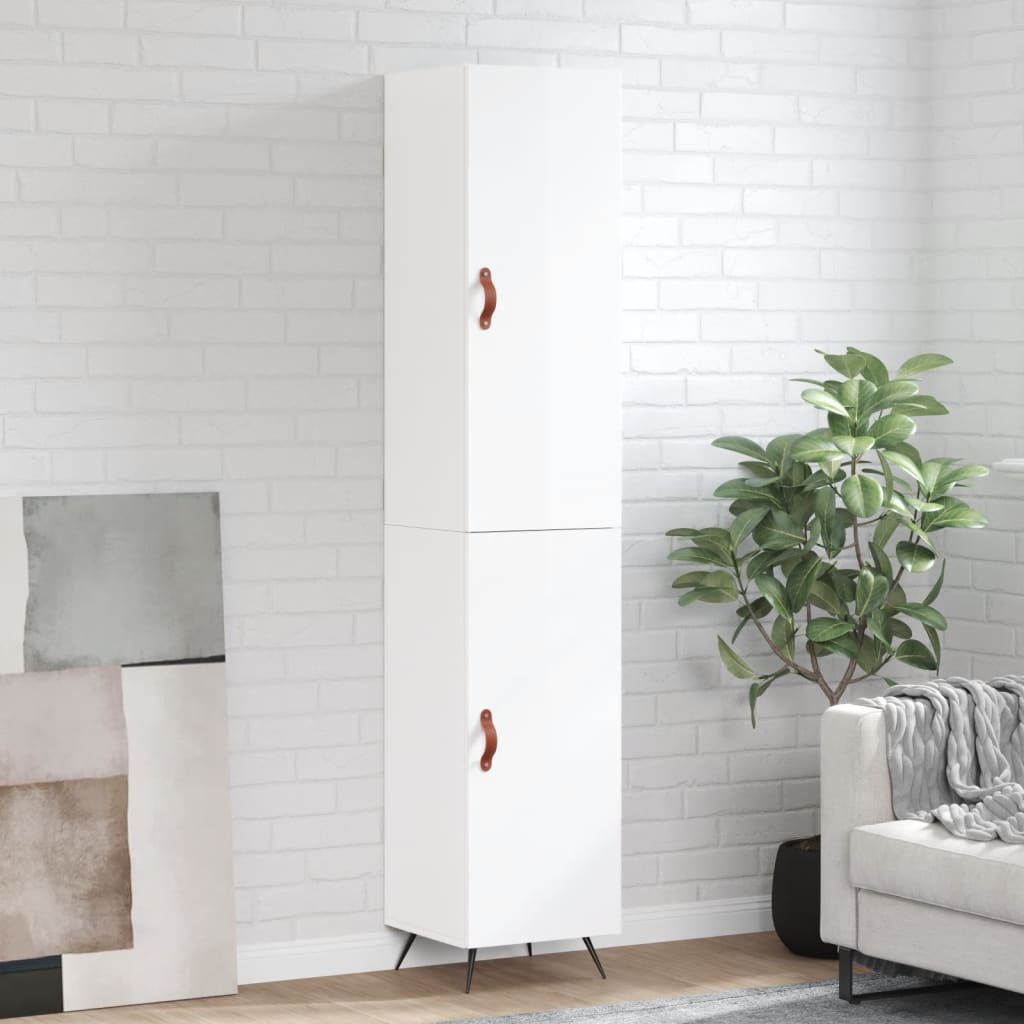 Highboard Weiß 34,5x34x180 cm Holzwerkstoff