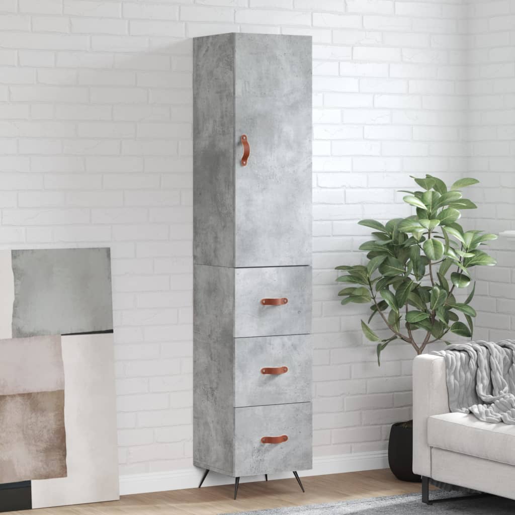 Highboard Weiß 34,5x34x180 cm Holzwerkstoff