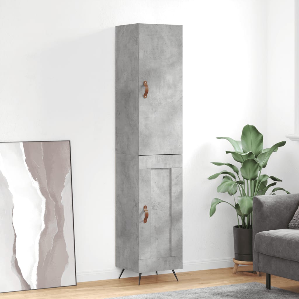Highboard Weiß 34,5x34x180 cm Holzwerkstoff