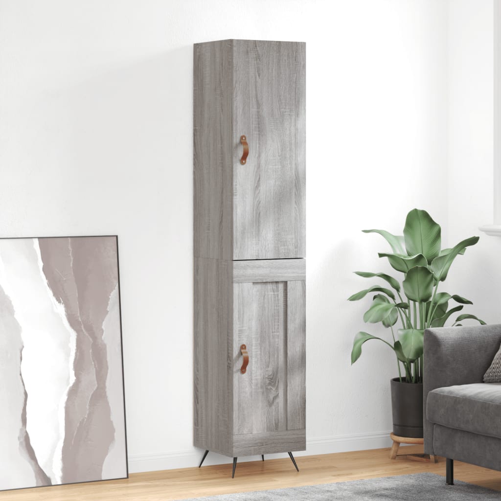 Highboard Weiß 34,5x34x180 cm Holzwerkstoff