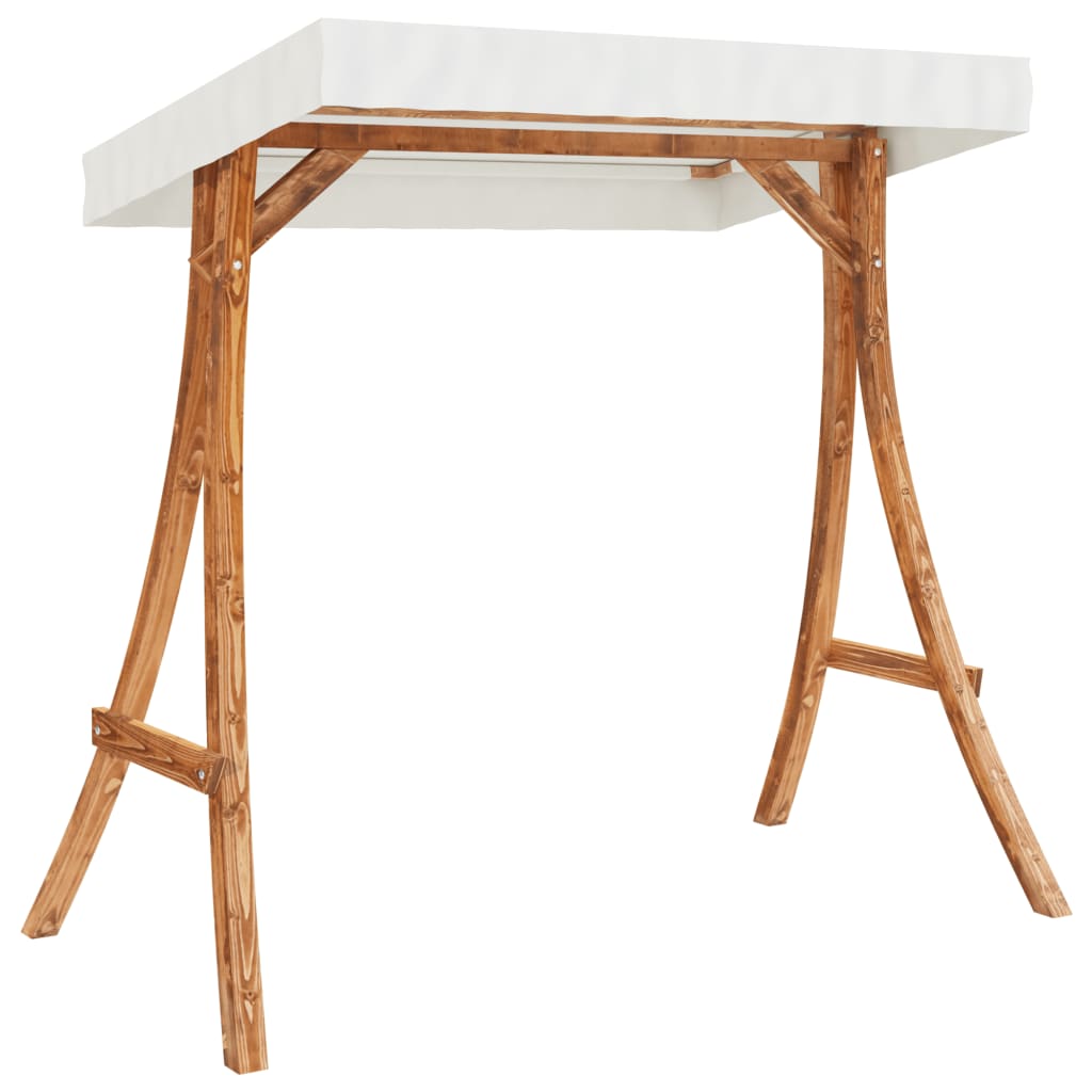 vidaXL Hollywoodschaukel mit Dach Massivholz Fichte mit Teak-Finish