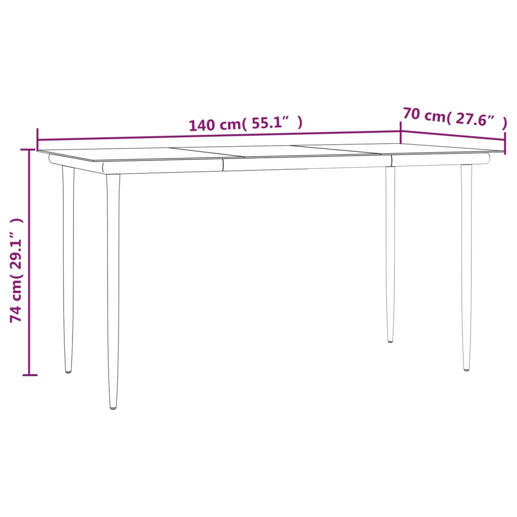 2-tlg. Garten-Essgruppe mit Kissen Grau Poly Rattan