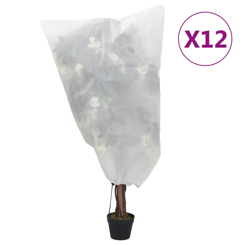 Wintervlies mit Kordelzug 8 Stk. 70 g/m² 0,8x0,8 m