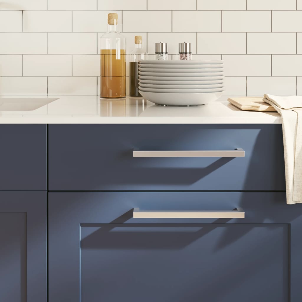 vidaXL Möbelgriffe 10 Stk. Silbern 64 mm Edelstahl