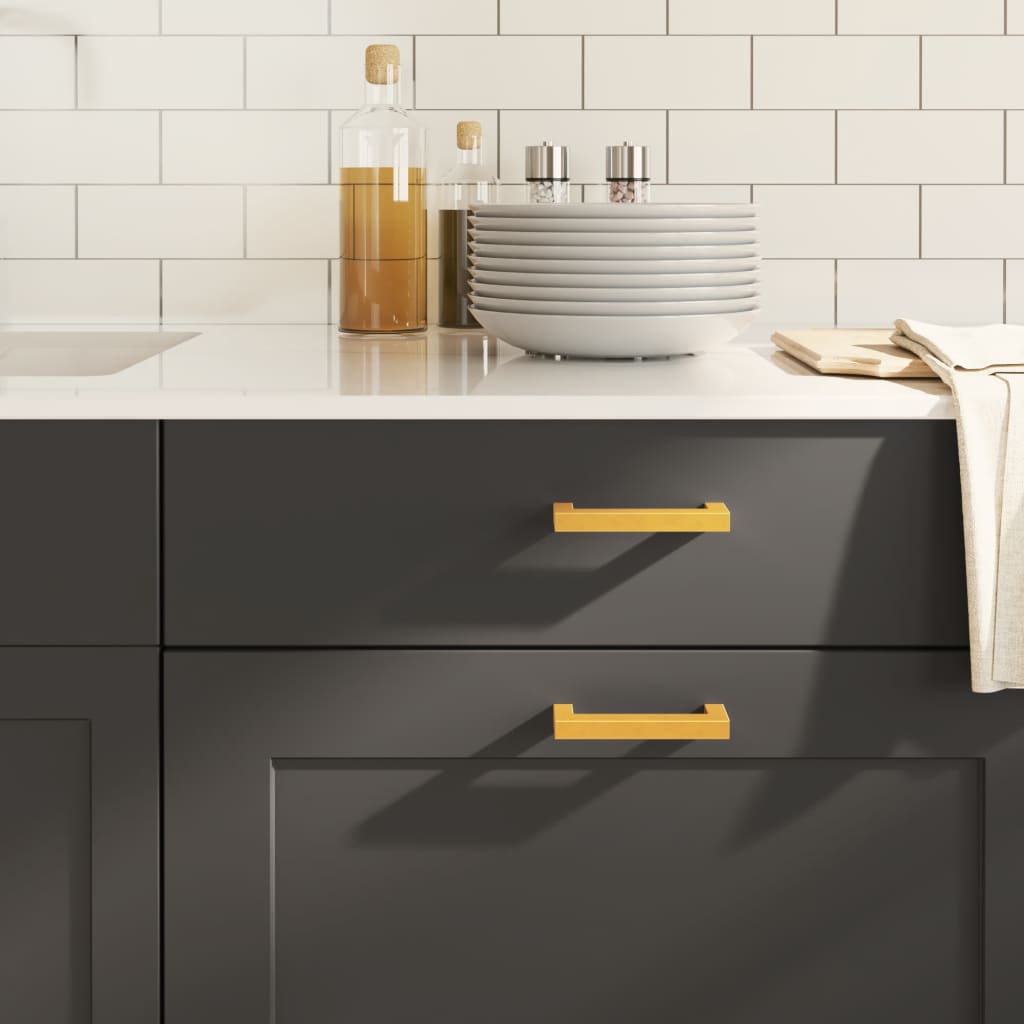 vidaXL Möbelgriffe 10 Stk. Silbern 64 mm Edelstahl