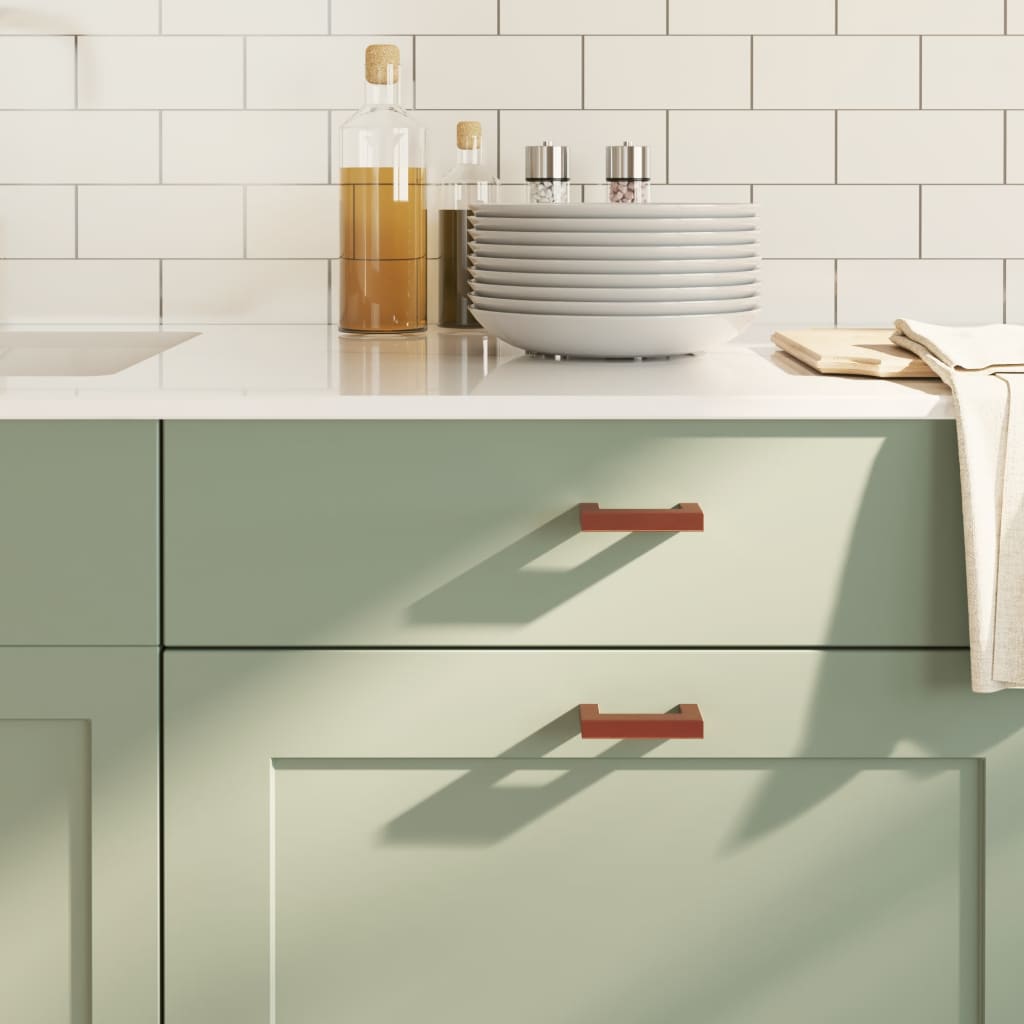 vidaXL Möbelgriffe 10 Stk. Silbern 64 mm Edelstahl