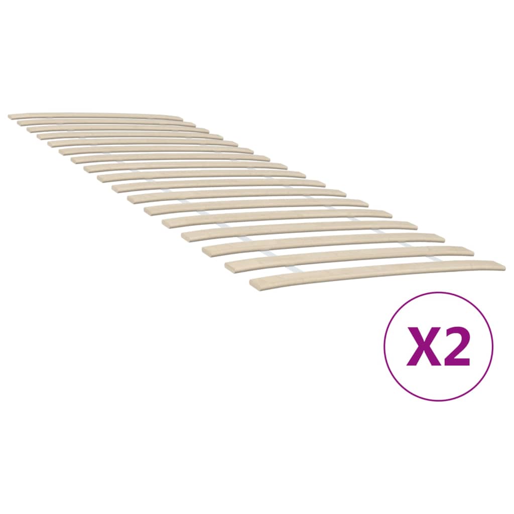 vidaXL Bettlattenrost Ersatz mit 34 Latten 2 Stk. 70x200 cm