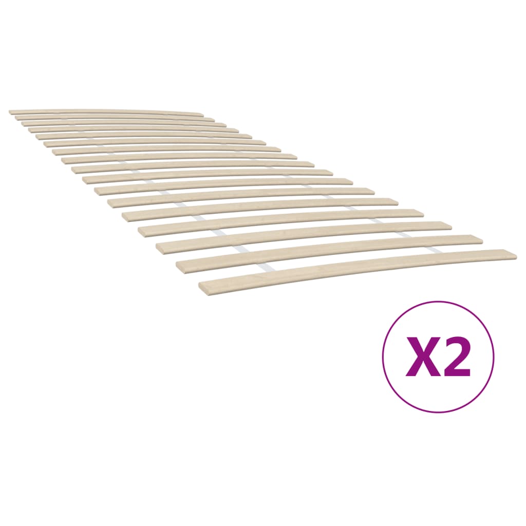 vidaXL Bettlattenrost Ersatz mit 34 Latten 2 Stk. 70x200 cm