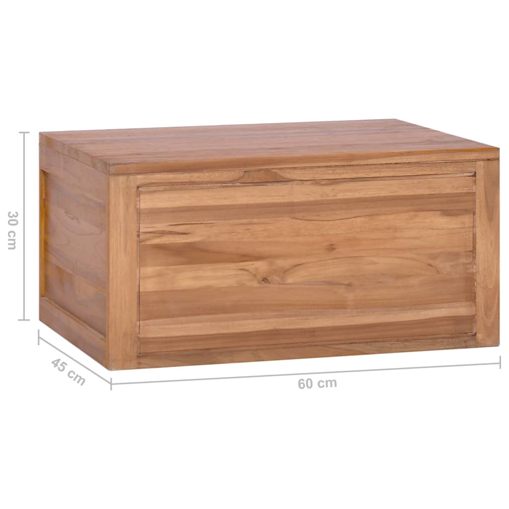 vidaXL Wand-Badschrank 60x45x30 cm Teak Massivholz