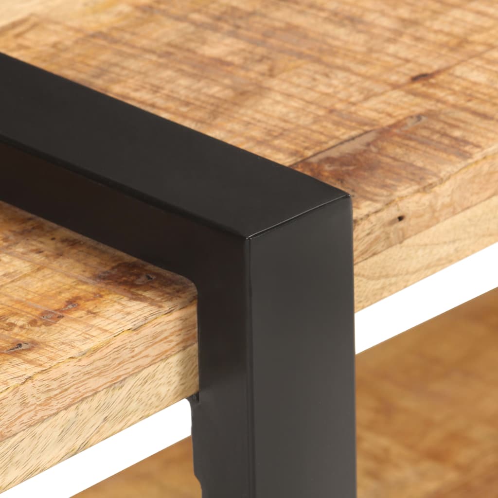 vidaXL Nachttisch 50x40x40 cm Raues Mangoholz