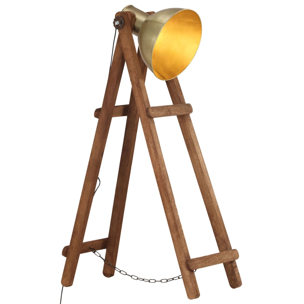 Stehlampe Weiß E27 Mango Massivholz