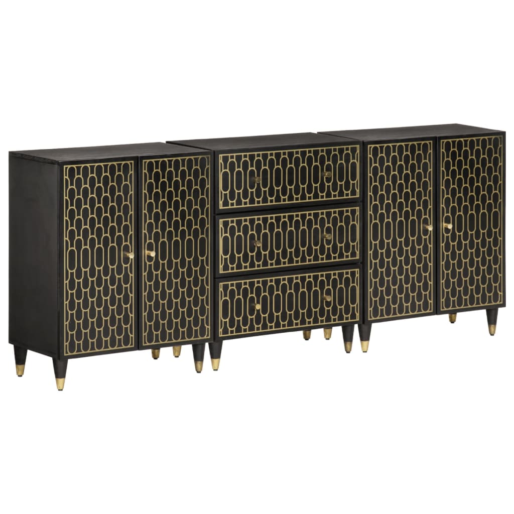 vidaXL Beistellschränke 2 Stk. 60x33x75 cm Massivholz Mango