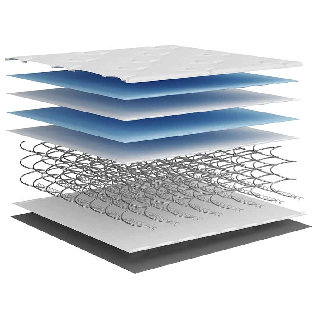 vidaXL Matratze Taschenfederkern Mittelfest 160x200 cm