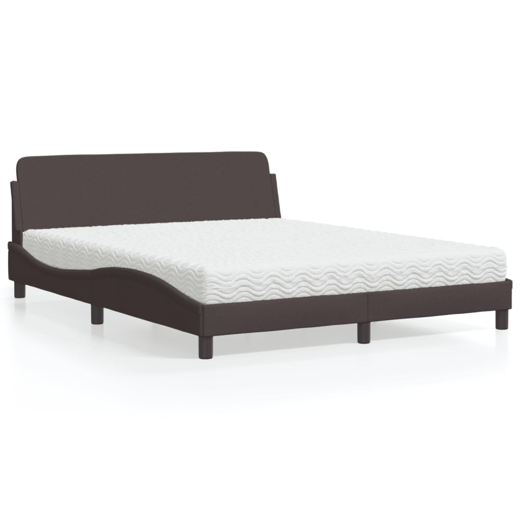 vidaXL Bett mit Matratze "Dover" Hellgrau 80x200 cm Stoff